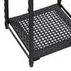 vidaXL Storage Shelf Black Poly rattan Compact Storage Shelf Square