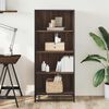 vidaXL Bookcase Brown oak Engineered wood, metal Medium Bookcase