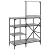 vidaXL Baker's Rack Gray Sonoma 35.4"x15.7"x52" Engineered Wood and Metal
