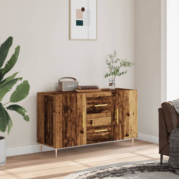 vidaXL Sideboard Old wood Engineered wood, Metal Standard Sideboard