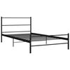 vidaXL Bed Frame Black Metal Twin Durable Bed Frame Rectangular
