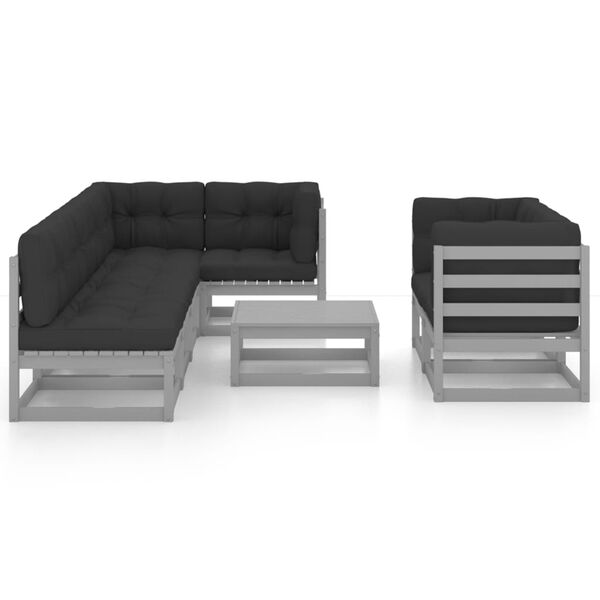 vidaXL Garden Lounge Set Gray, Anthracite