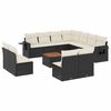 vidaXL Garden Sofa Set Black PE rattan Large Modular Garden Sofa Set