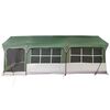 vidaXL Family Tent Green and White 244.09 x 126.77 x 94.49 in