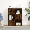 vidaXL Bookcase Smoked oak Engineered wood Bookcase Rectangular Modern