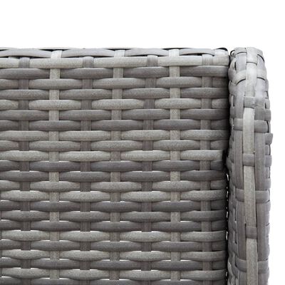 vidaXL Patio Corner Sofas 2 pcs Poly Rattan Gray