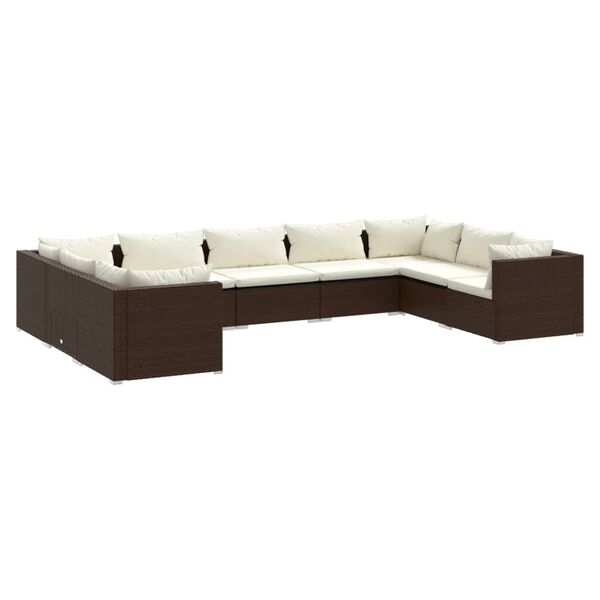 vidaXL Garden Lounge Set Brown