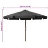 vidaXL Garden Parasol Anthracite Polyester Large Foldable