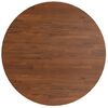 vidaXL Table Top Dark Brown Solid Oak Wood Medium Durable Round