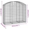 vidaXL Gabion Basket Silver Galvanized Iron 59.1 x 19.7 x 55.1 in