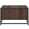 vidaXL Coffee Table Brown Oak Engineered Wood, Metal Medium Coffee Table