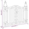 vidaXL Garden Gate Black 47.6"x3.1"x39.4" Wrought Iron