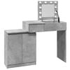 vidaXL Dressing Table Concrete gray Engineered wood, glass Standard