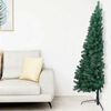 vidaXL Artificial Half Christmas Tree Green, Shiny Gold, Matte Gold, Bronze