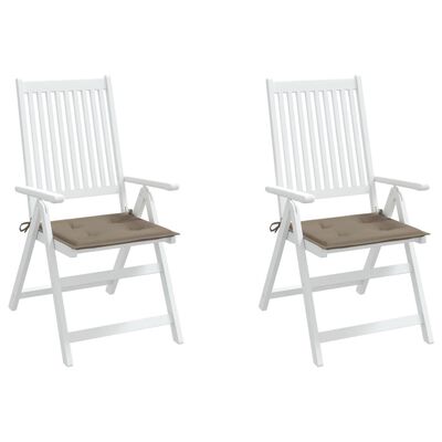 vidaXL Garden Chair Cushions 2 pcs Taupe 19.7"x19.7"x1.2" Oxford Fabric