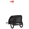 vidaXL Pet Bike Trailer Black Iron Small Collapsible Pet Bike Trailer