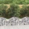 vidaXL Gabion Basket Silver Galvanized iron 39.4 x 11.8 x 15.7/23.6 in