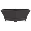 vidaXL Fire Pit Black 29.53 x 29.53 x 11.02 in Steel