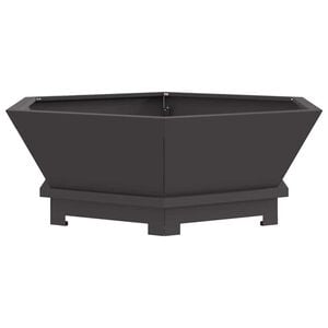 vidaXL Fire Pit Black 29.53 x 29.53 x 11.02 in Steel