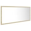 vidaXL Mirror Sonoma oak Acrylic, Engineered wood 39.4 in x 14.6 in