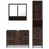 vidaXL Bathroom Furniture Set Brown Oak Engineered Wood, Metal Large