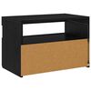 vidaXL TV Cabinet Black Oak 23.62 x 13.78 x 15.75 in Engineered Wood
