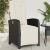 vidaXL Reclining Garden Chair Black