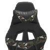 vidaXL Gaming Chair with Footrest Black and Camouflage Faux Leather