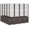 vidaXL Garden Planter Brown Polypropylene 63 x 63 x 55 in Modular