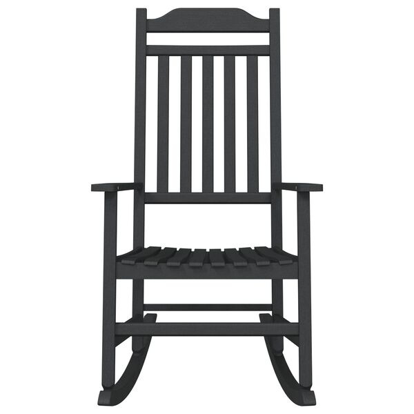 vidaXL Rocking Chair Black 65 x 84 x 114 cm Polyethylene