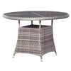 vidaXL Garden Dining Set Anthracite, Grey PE rattan, Steel, Glass Medium