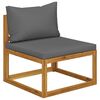 vidaXL Garden Lounge Set Dark Grey, Acacia Wood Natural