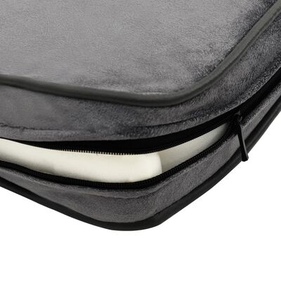 vidaXL Dog Sofa Gray 31.9"x16.9"x12.2" Plush and Faux Leather