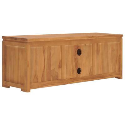 vidaXL TV Cabinet 43.3"x11.8"x15.7" Solid Teak Wood