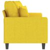 vidaXL 2-Seater Sofa Light Yellow Polyester, Metal, Textilene 55 in