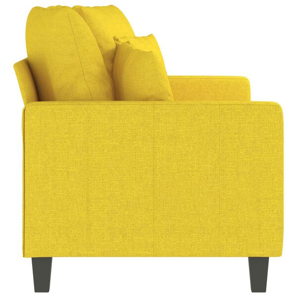 vidaXL 2-Seater Sofa Light Yellow Polyester, Metal, Textilene 55 in