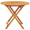 vidaXL Garden Table Brown Solid eucalyptus wood with oil finish Medium
