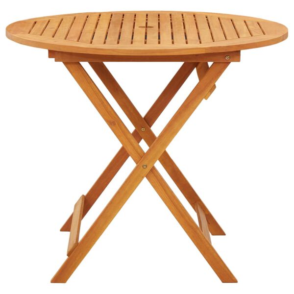 vidaXL Garden Table Brown Solid eucalyptus wood with oil finish Medium