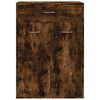 vidaXL Shoe Cabinet Smoked Oak Engineered Wood Compact Storage