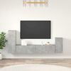 vidaXL TV Cabinet Set Set of 4 Concrete grey Engineered wood Large