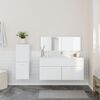vidaXL Bathroom Furniture Set White Engineered wood, acrylic Medium
