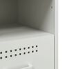 vidaXL Bedside Cabinet White Cold-rolled steel 14.2 in x 15.4 in x 19.9 in