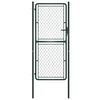 vidaXL Garden Gate Steel 39.4x78.7" Green