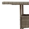 vidaXL Garden Table Grey PE rattan, powder-coated steel, solid acacia wood
