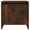 vidaXL Bedside Cabinet Set of 2 Smoked Oak Engineered Wood Medium
