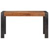 vidaXL Dining Table Natural wood tone and black Solid rough mango wood