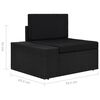 vidaXL Garden Lounge Set Black