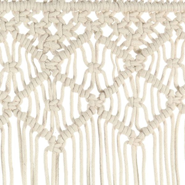 vidaXL Macrame Curtain 55.1x94.5" Cotton