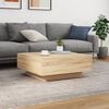vidaXL Coffee Table Sonoma oak Engineered wood Medium Lights