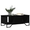 vidaXL Coffee Table Black Engineered wood, Metal Moderate Storage